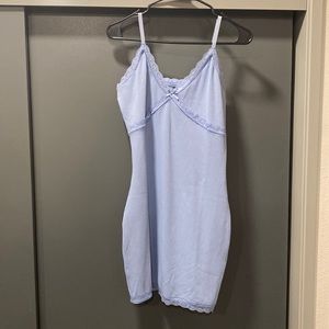 blue bodycon mini dress